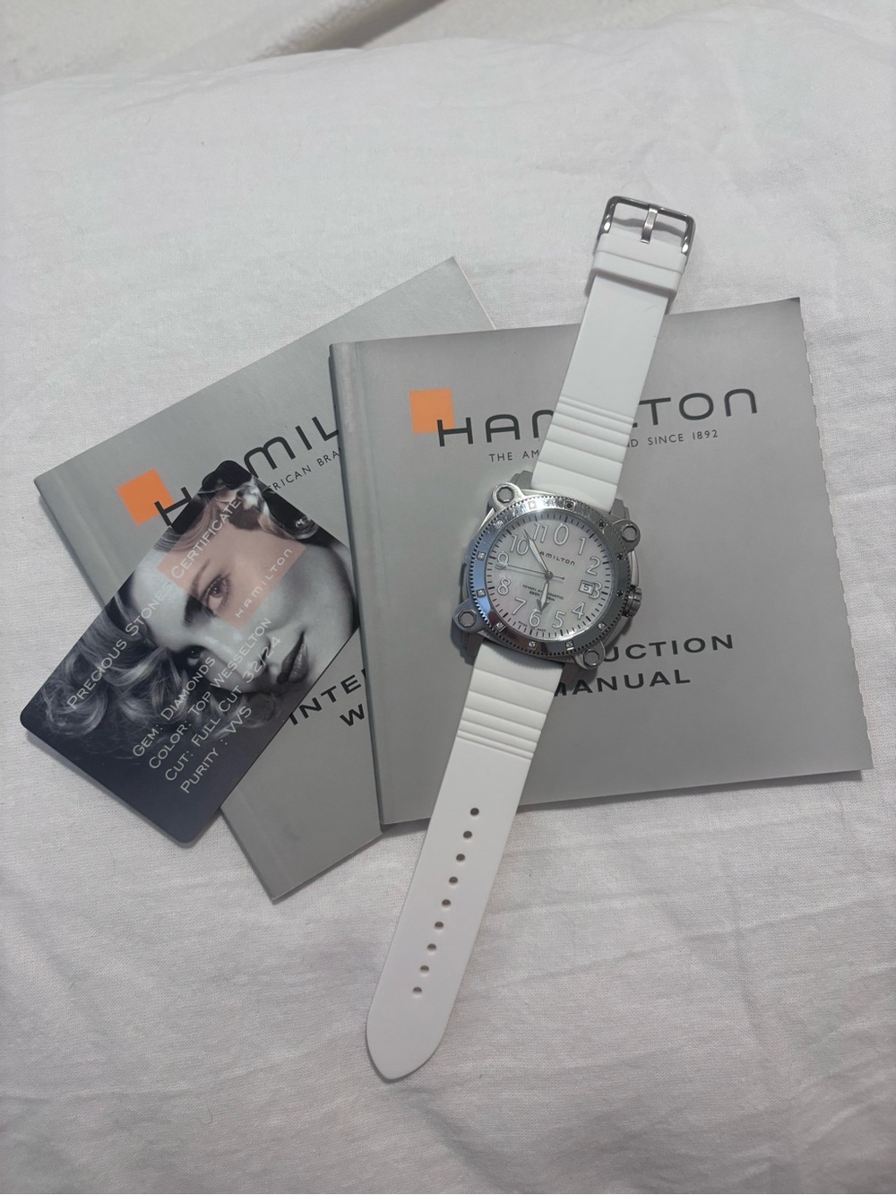 Rare HAMILTON KHAKI BELOWZERO diamonds and natural mother pearl dial. H78595913